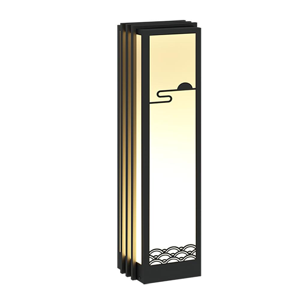 Sunrise Pattern Outdoor Light L 7.9″ x W 7.1″ x H 27.6″ / L 20cm x W 18cm x H 70cm / Model A: Wired Version / Warm