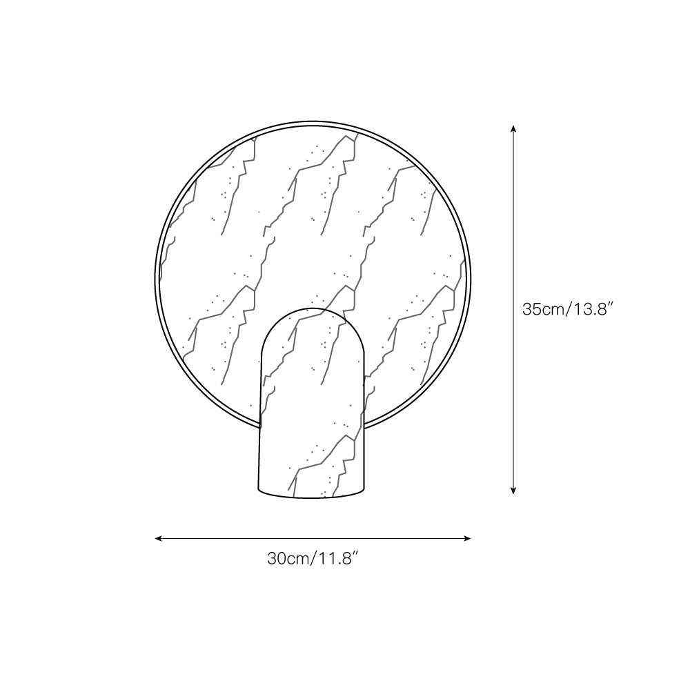 Fan Marble Table Lamp