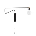 Swing Wall Lamp ? 27.6″ x H 26.4″ / Dia 70cm x H 67cm / Black / US Plug Wall lamp
