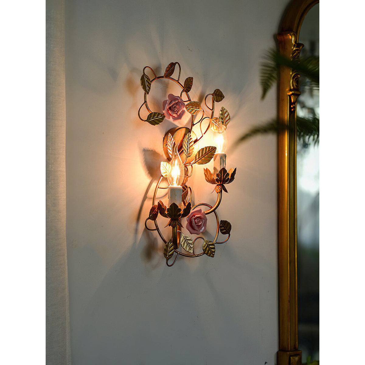 Symphony Rose Basket Sconce