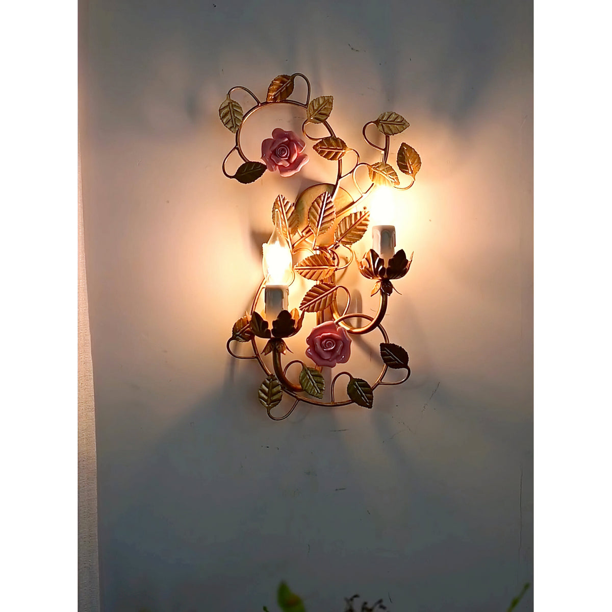 Symphony Rose Basket Sconce