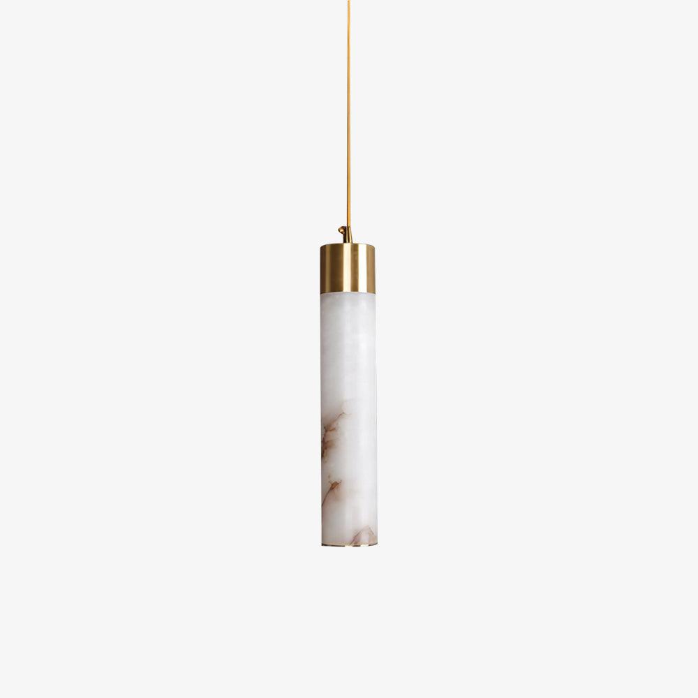 Tala Brass Pendant Lamp ? 2.3″ x H 11.8″/ Dia 6cm x H 30cm / Brass & White Alabaster / Warm White Pendant light