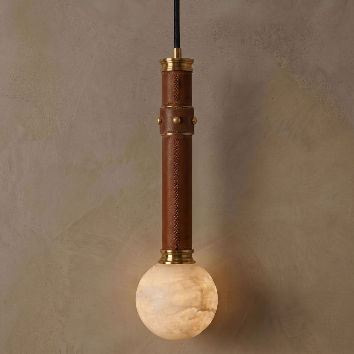 Threadline Alabaster Globe Pendant Lamp