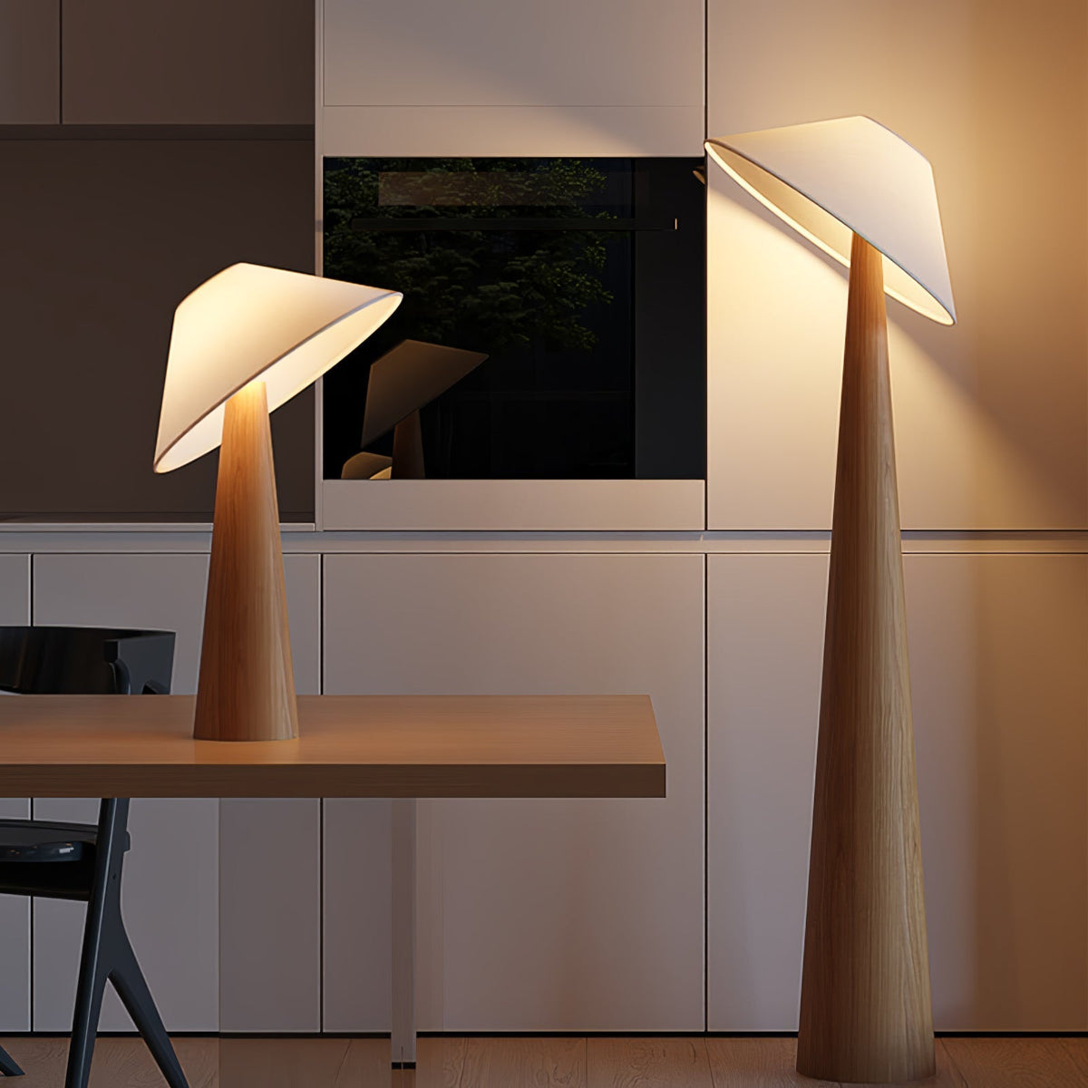 Tilt Hat Wooden Floor Lamp Floor lamp
