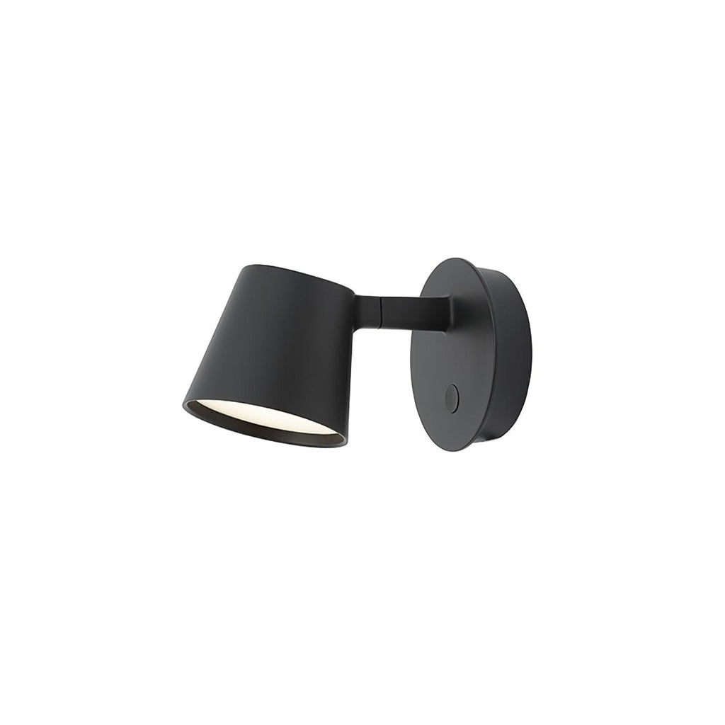 Tip Wall Lamp L 6.3″ x H 3.7″ / L 16cm x H 9.5cm / Black / Warm Light Wall lamp