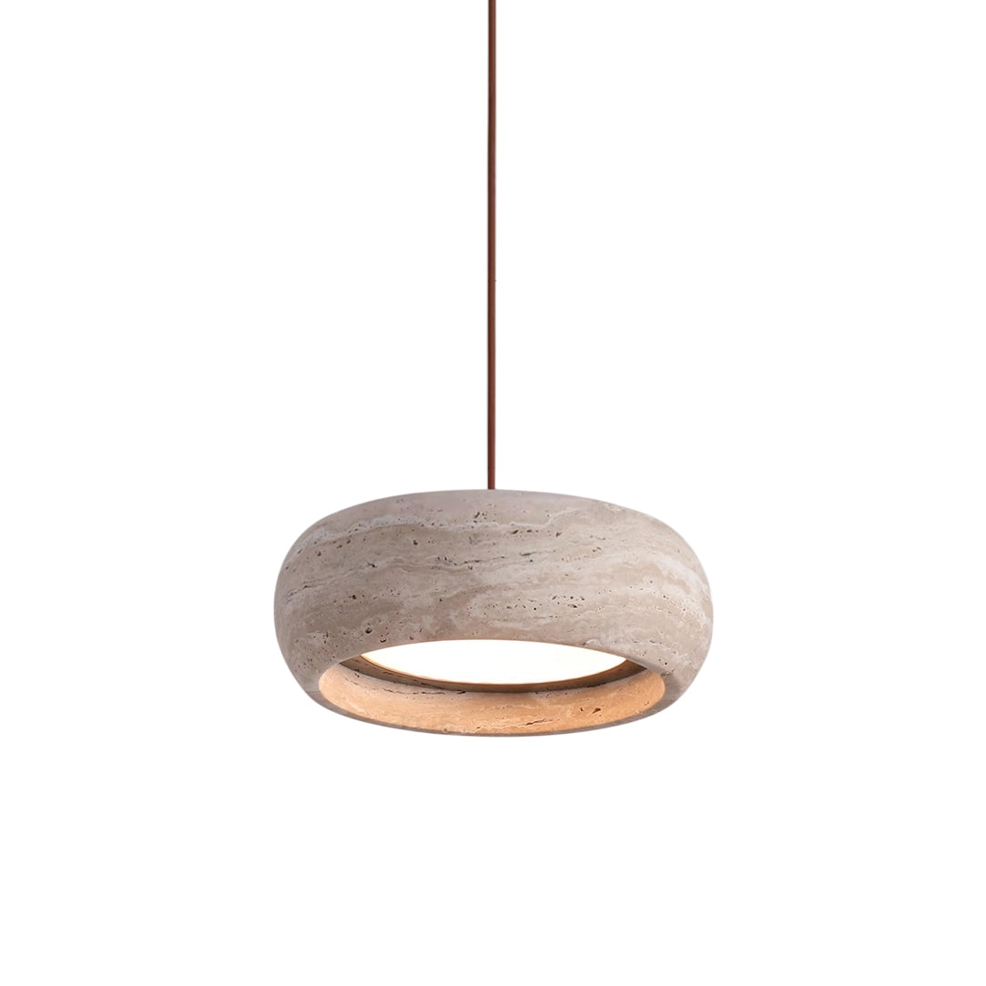 Travertine Drum Pendant Lamp