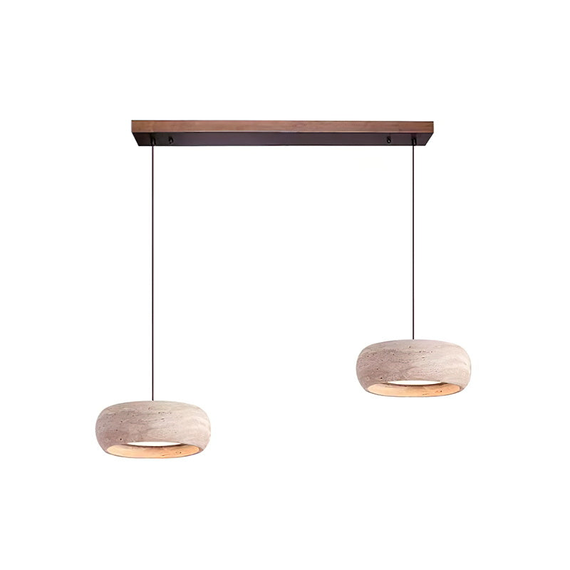 Travertine Drum Pendant Lamp