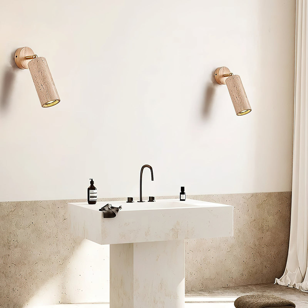 Travertine Mireille Wall Lamp