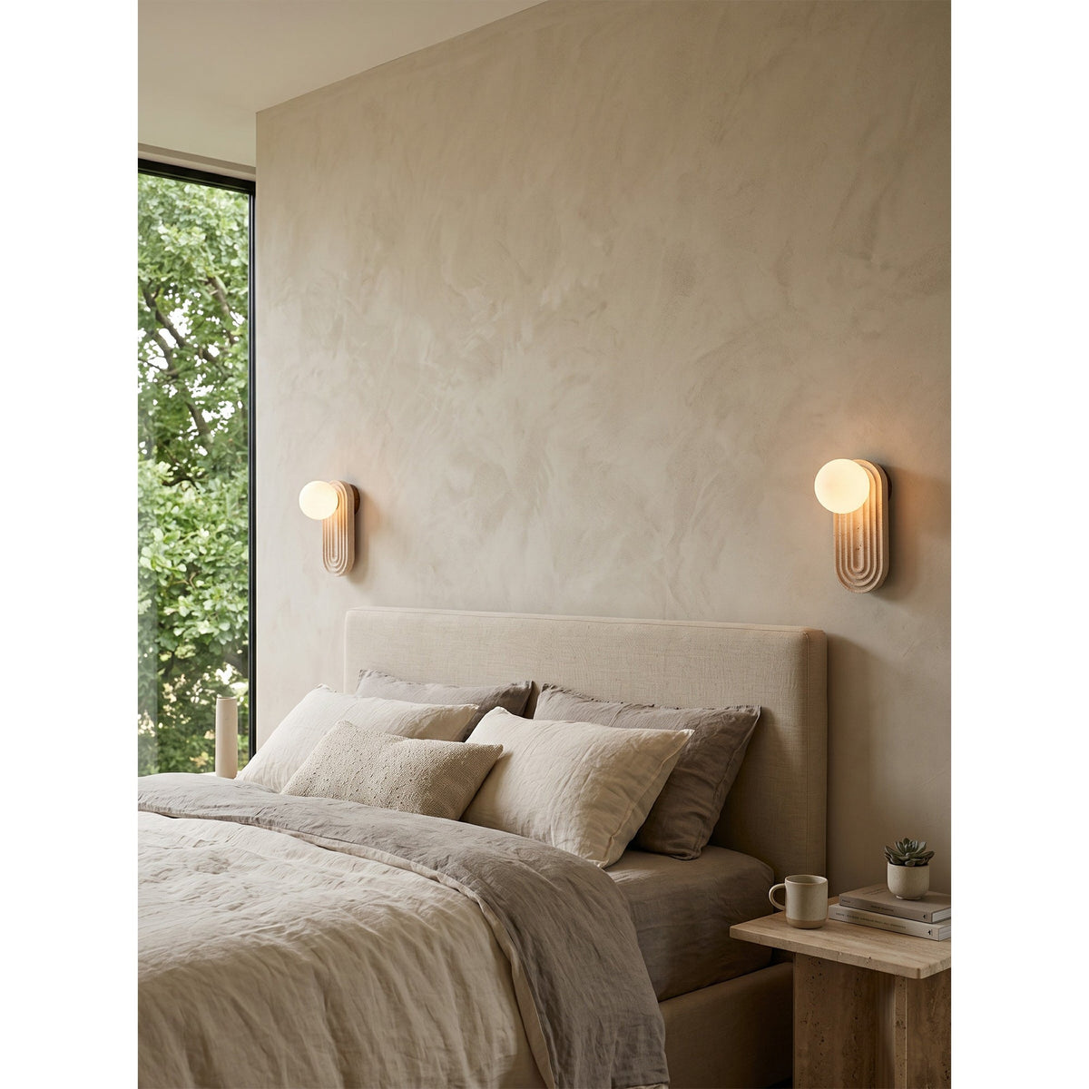 Trent Travertine Wall Lamp