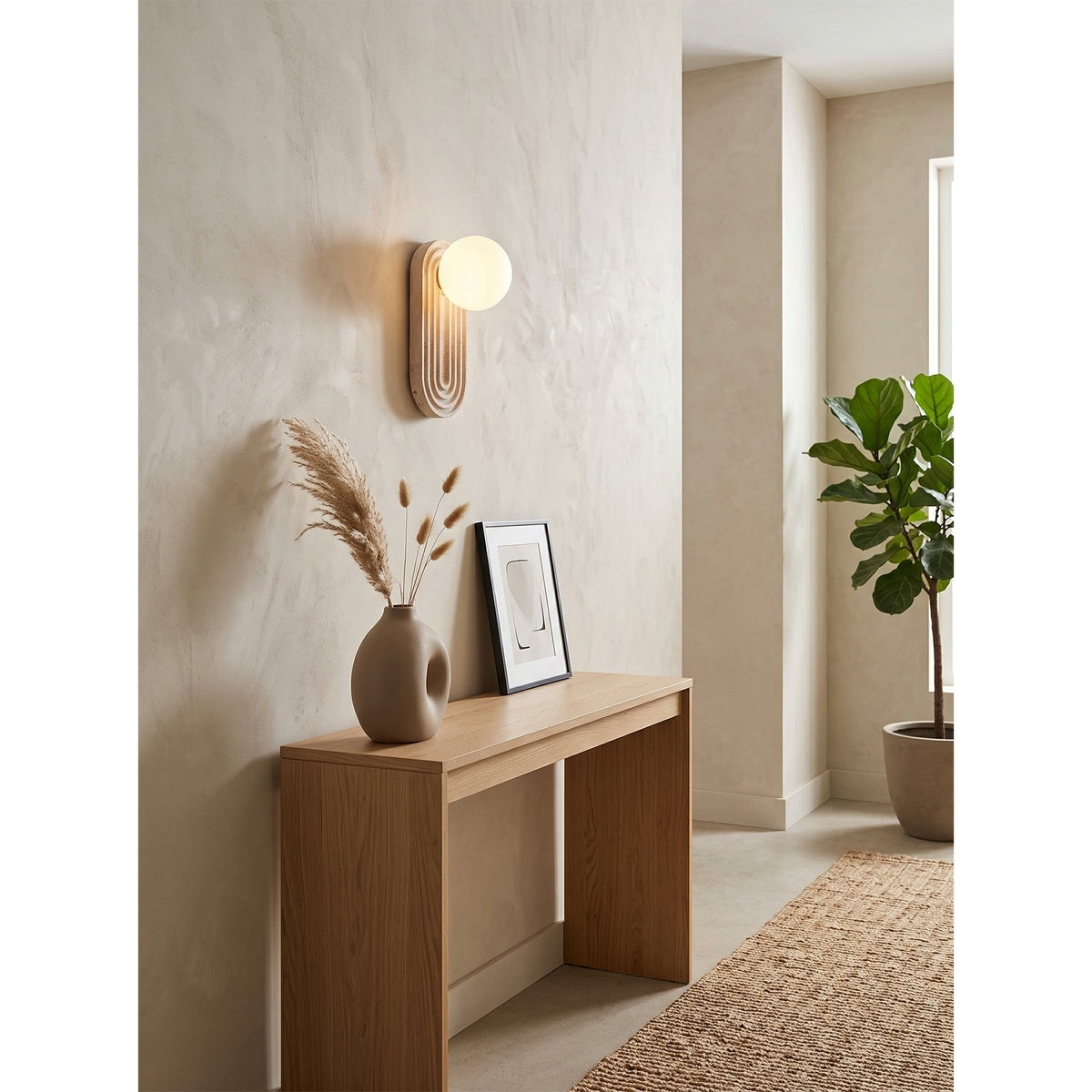 Trent Travertine Wall Lamp
