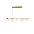 Trinidad Dining Room Chandelier 5 Heads L 39.4″ x H 5.9″ / L 100cm x H 15cm / Brass & White / Three-Color Changing