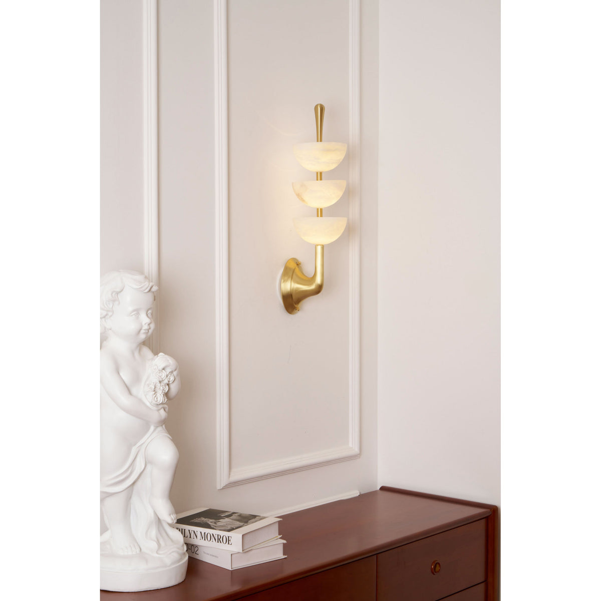 Triple Alabaster Wall Lamp