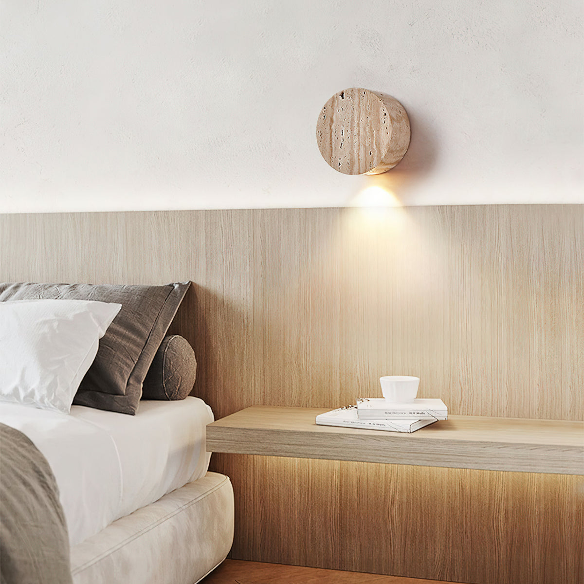Troia Travertine Wall Lamp