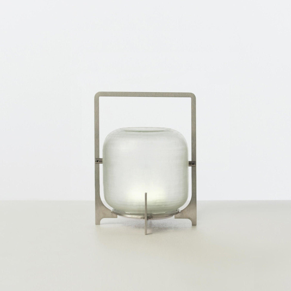 Silver Twilight Lantern Table Light ∅ 7.9″ x H 11″ / Dia 20cm x H 28cm / Steel / Warm Light Table lamp