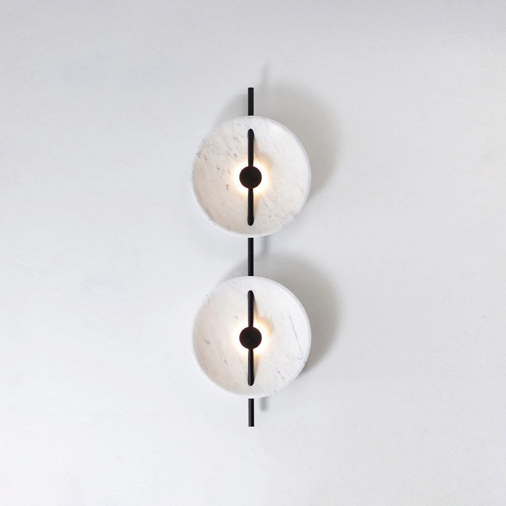 Twin Disc Marble Wall Lamp