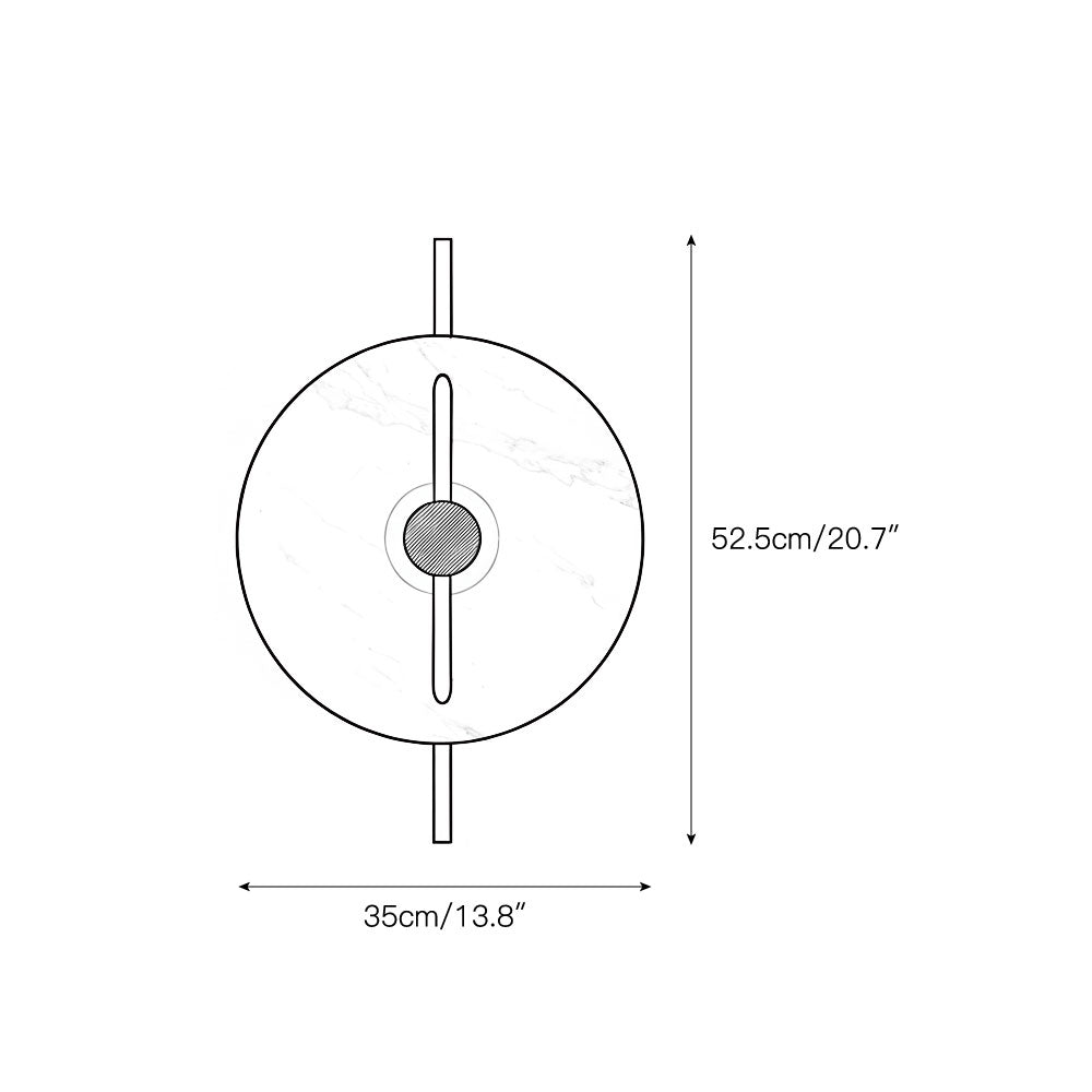 Twin Disc Marble Wall Lamp