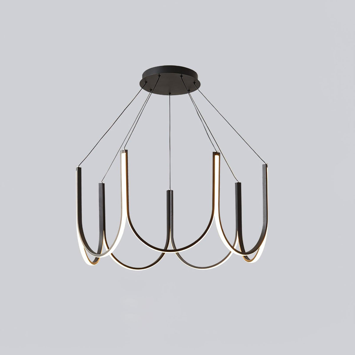 U7 Multi Pendant Light ∅ 25.5″ x H 78.7″ / Dia 65cm x H 200cm / Black / Warm light Pendant light