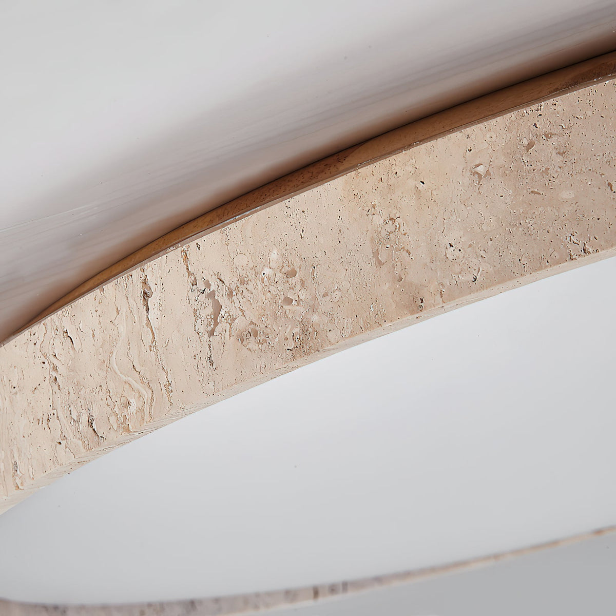 Ultra-thin Round Travertine Ceiling Lamp