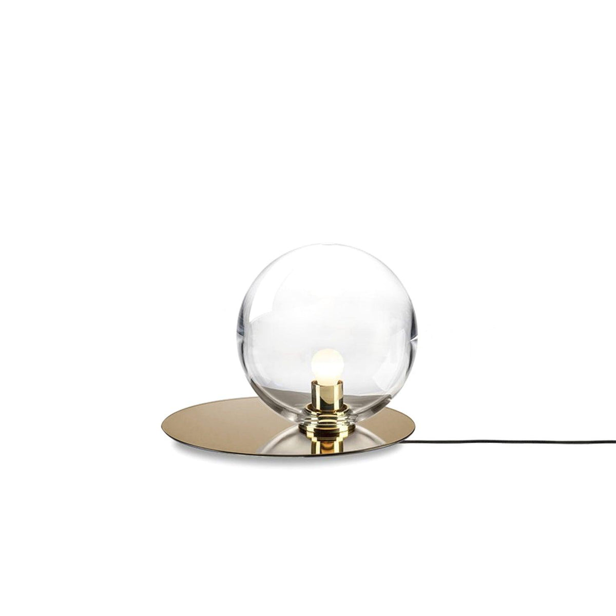 Umbra Table Lamp ∅ 13.8″ x H 11″ / Dia 35cm x H 28cm / Sand Nickel & Clear / US Plug Table lamp