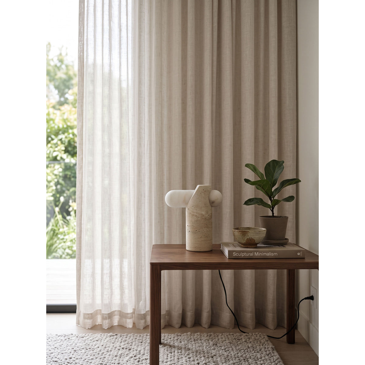 VIA Travertine Table Lamp