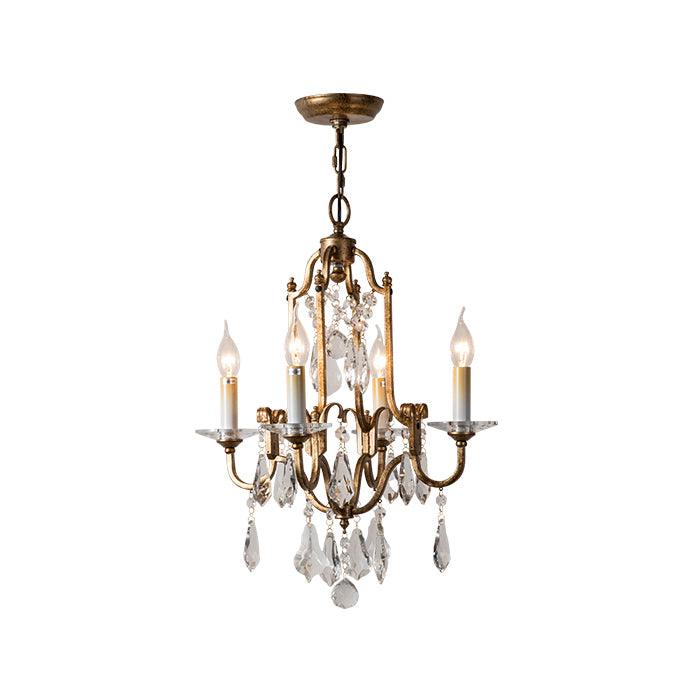 Valentina Chandelier 4 heads Φ 16.5″ x H 21.7″ / Dia 42cm x H 55cm / Gold Chandelier