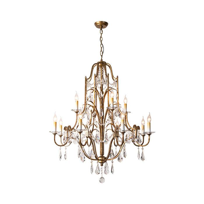 Valentina Chandelier 12 heads Φ 36.6″ x H 45.7″ / Dia 93cm x H 116cm Suitable for spaces above 3.3 meters / Gold