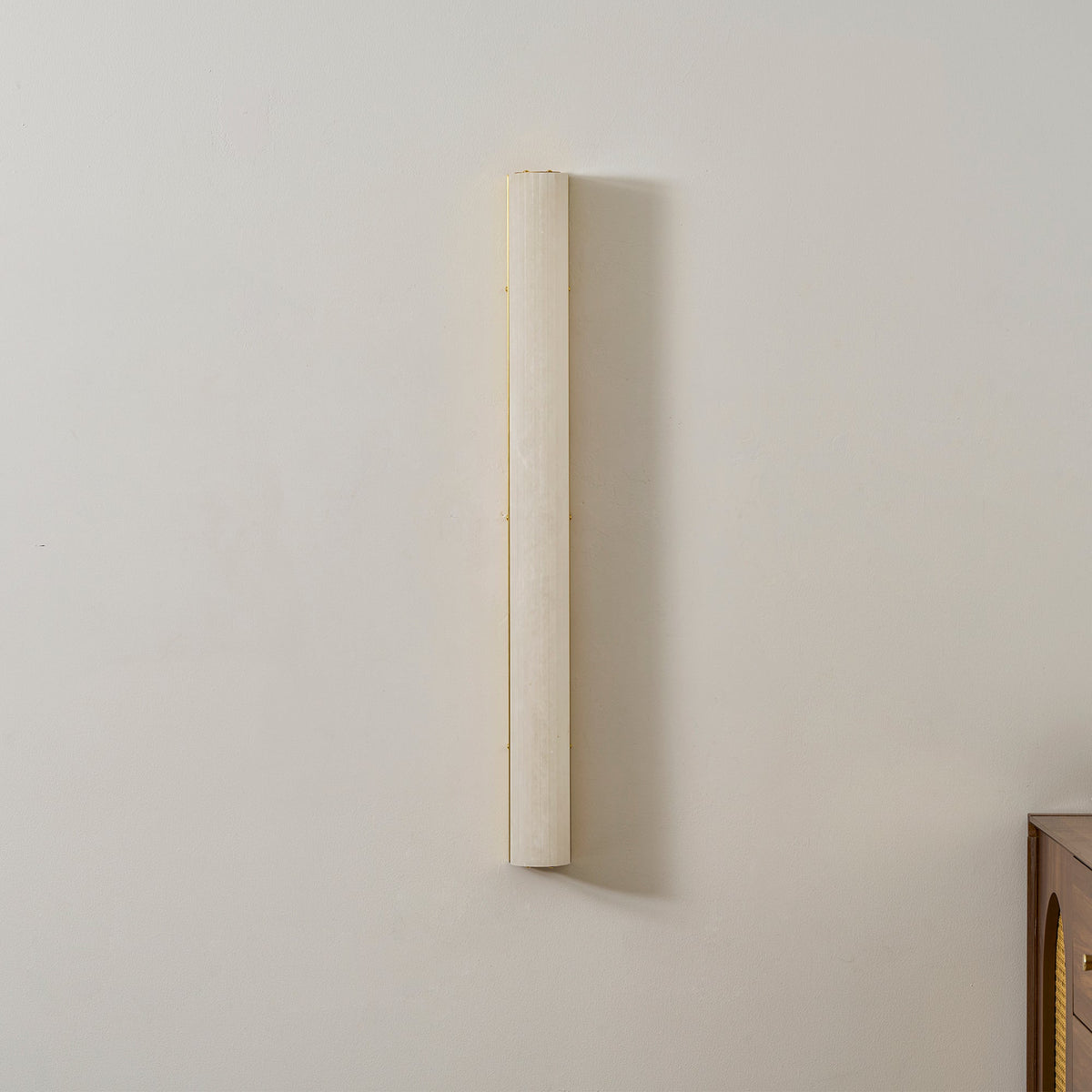 Vertical Alabaster Roller Wall Sconce