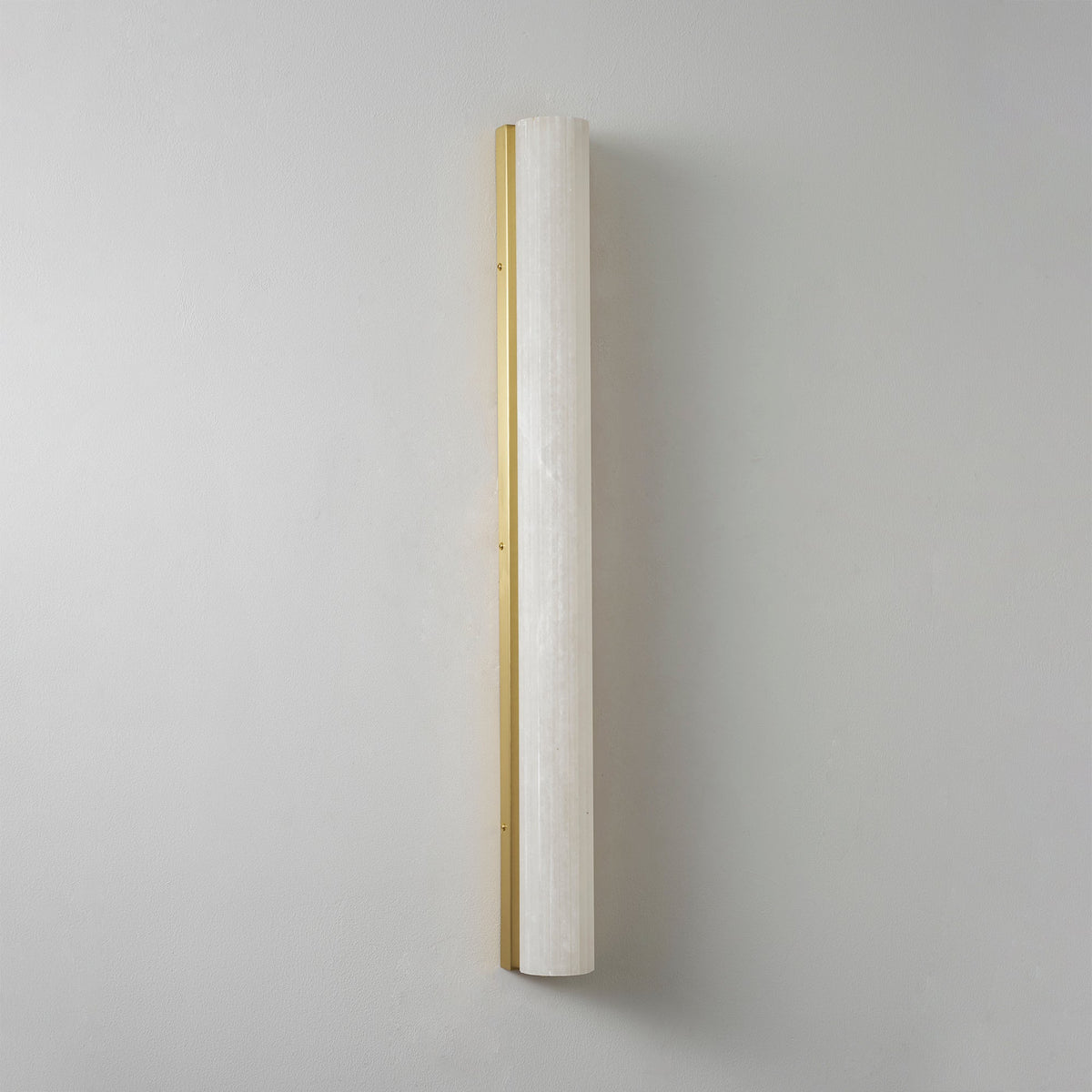 Vertical Alabaster Roller Wall Sconce