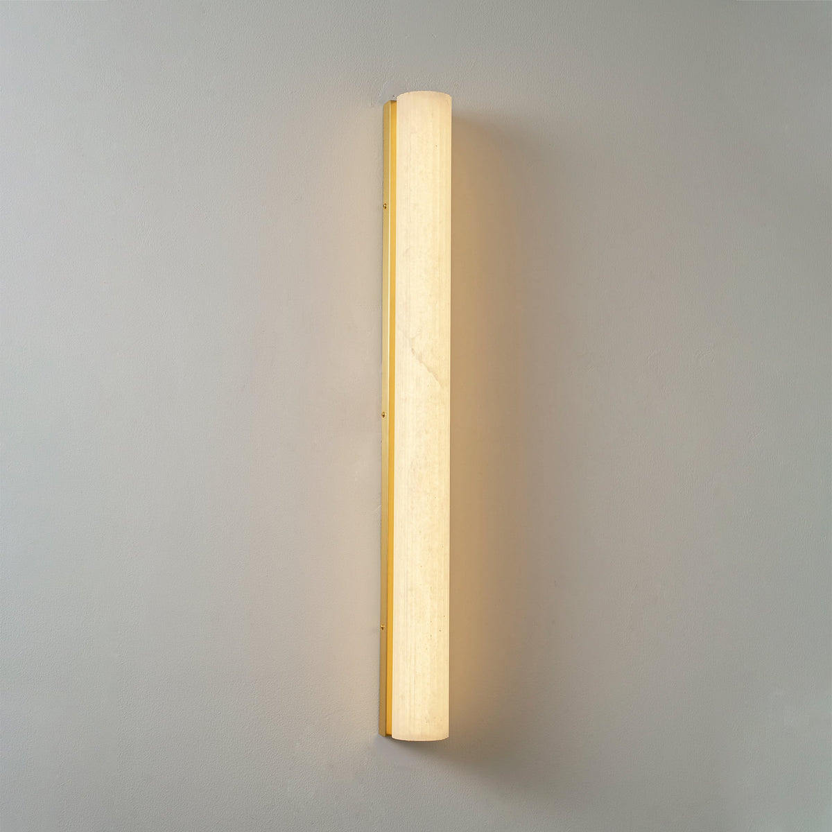 Vertical Alabaster Roller Wall Sconce