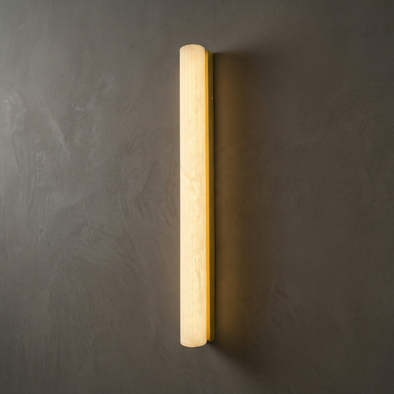 Vertical Alabaster Roller Wall Sconce