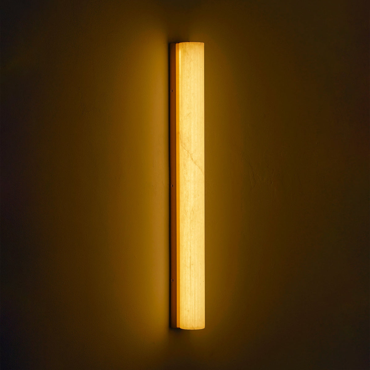Vertical Alabaster Roller Wall Sconce