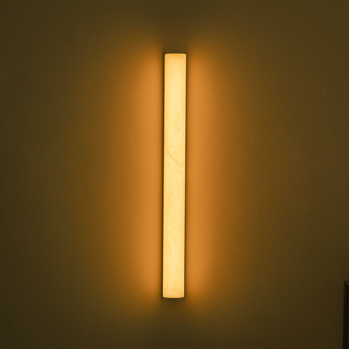 Vertical Alabaster Roller Wall Sconce