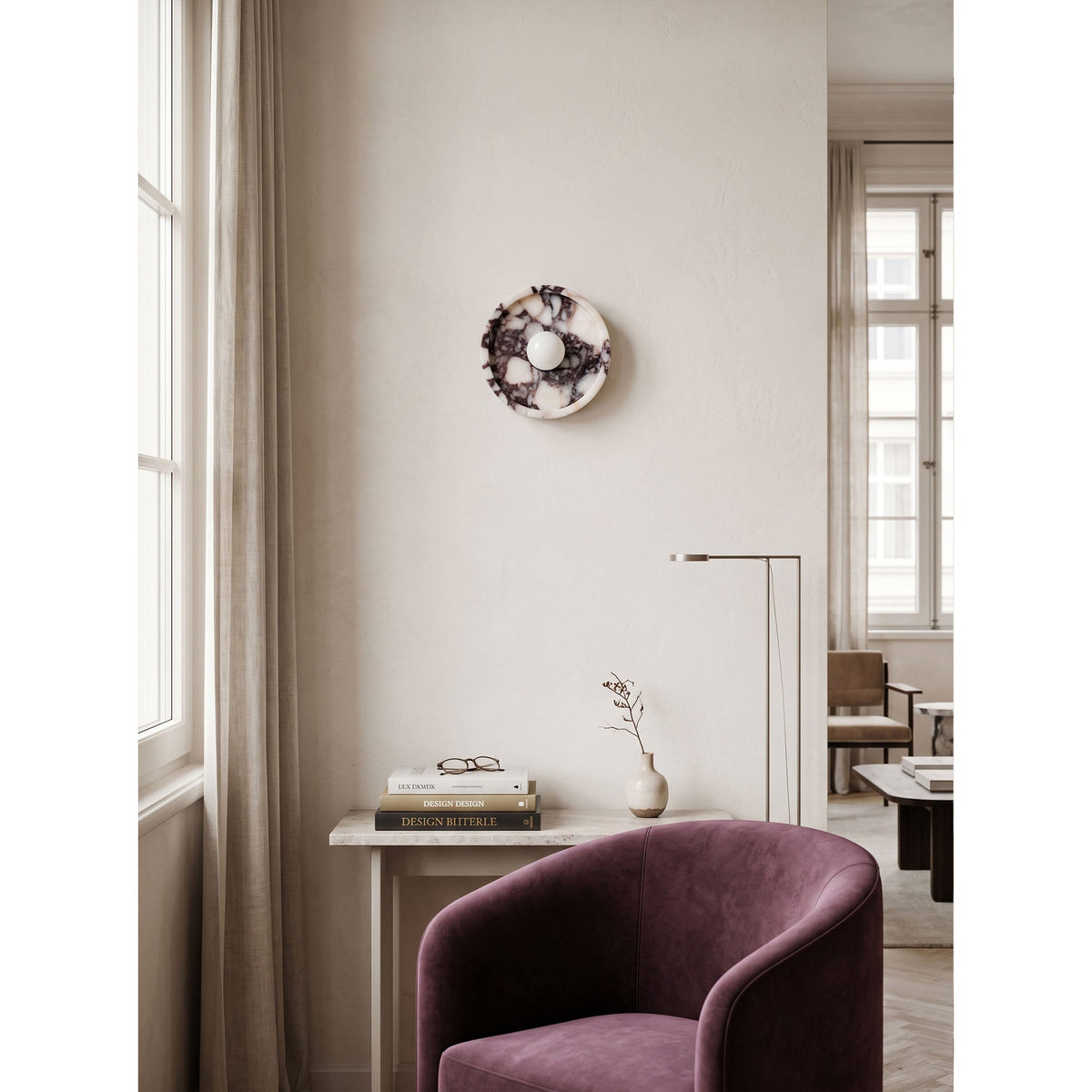 Viola Disc Wall Lamp