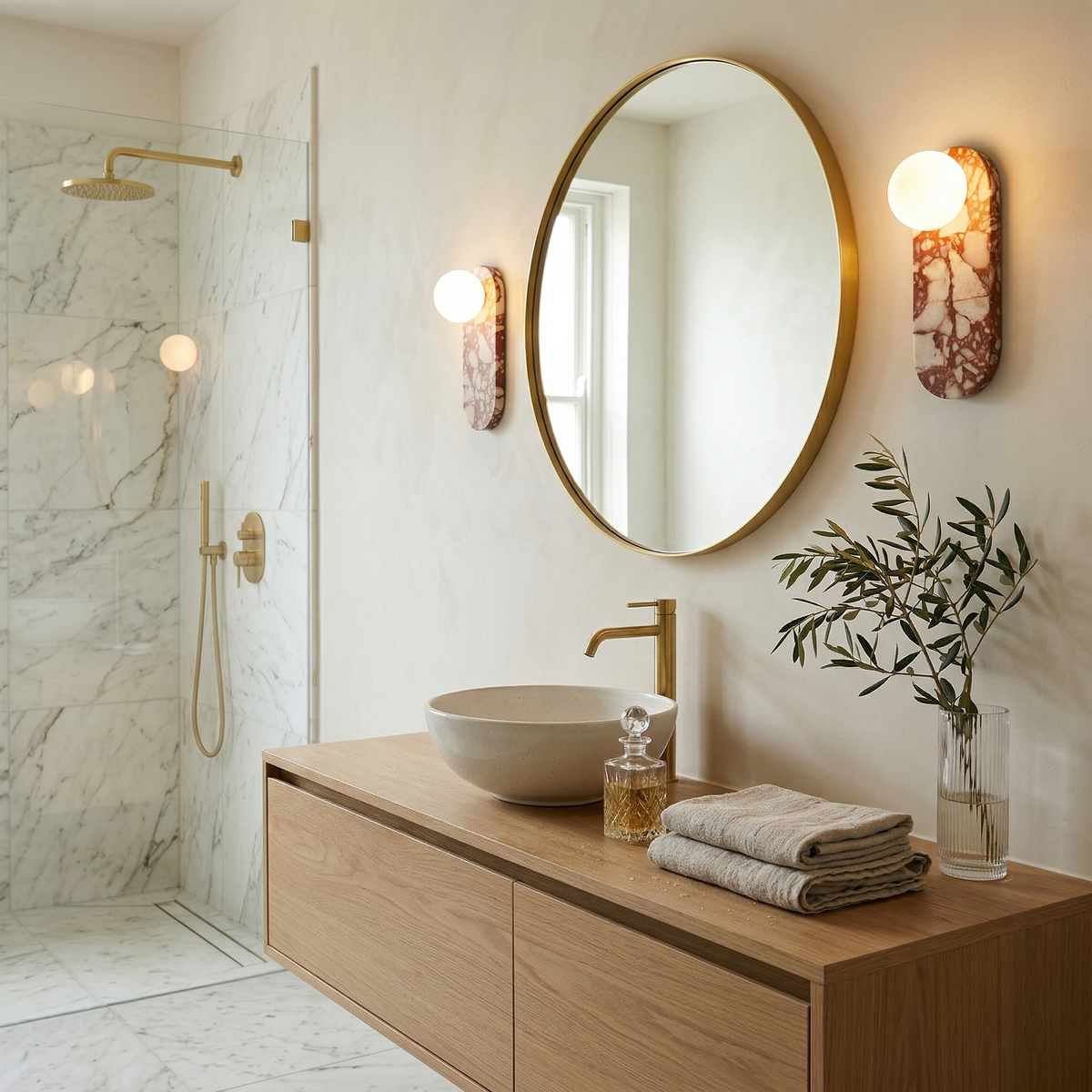 Lucie Marble Wall Lamp