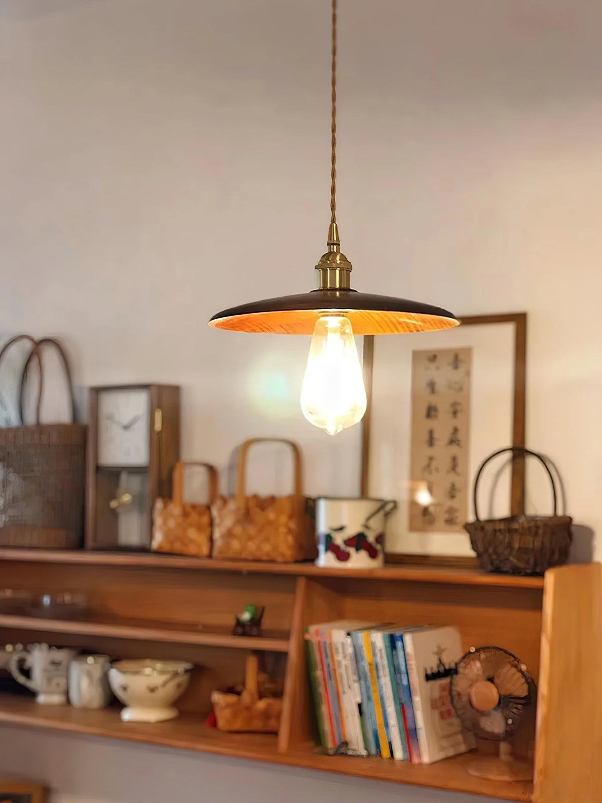 Walnut Conical Pendant Light Pendant light