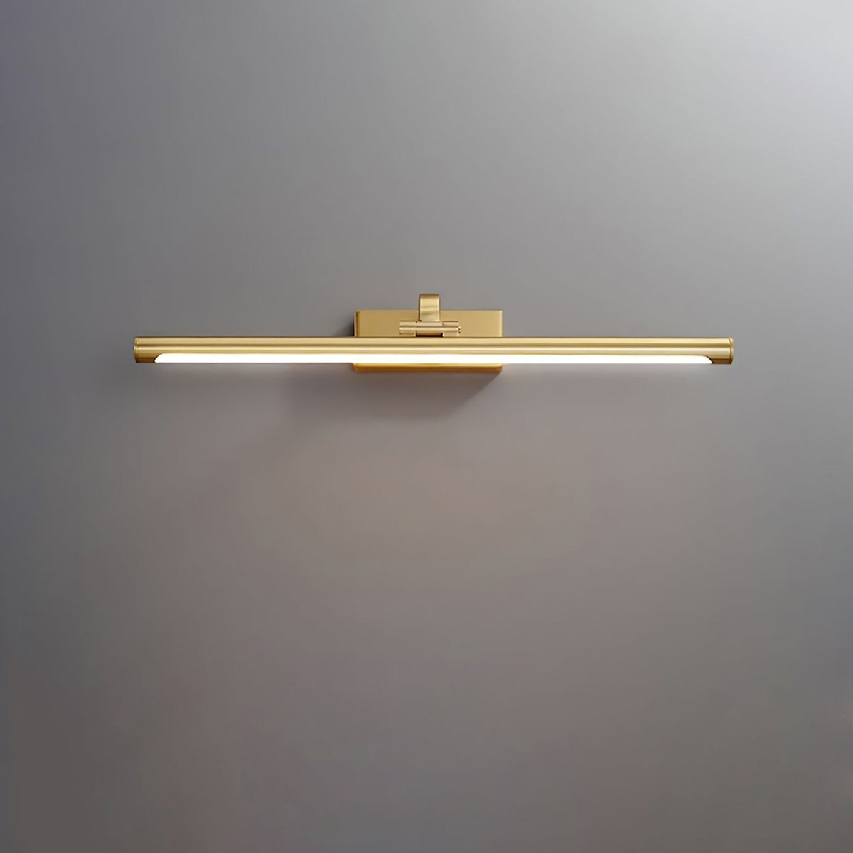 Walnut Color Linear LED Wall Light ? 21.7″ x H 3.3″ / Brass & Warm Light / Single Wall lamp