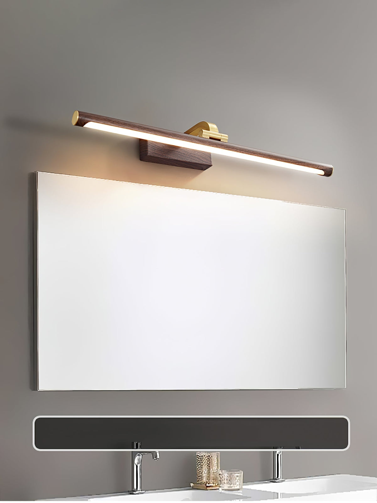 Walnut Color Linear LED Wall Light Wall lamp