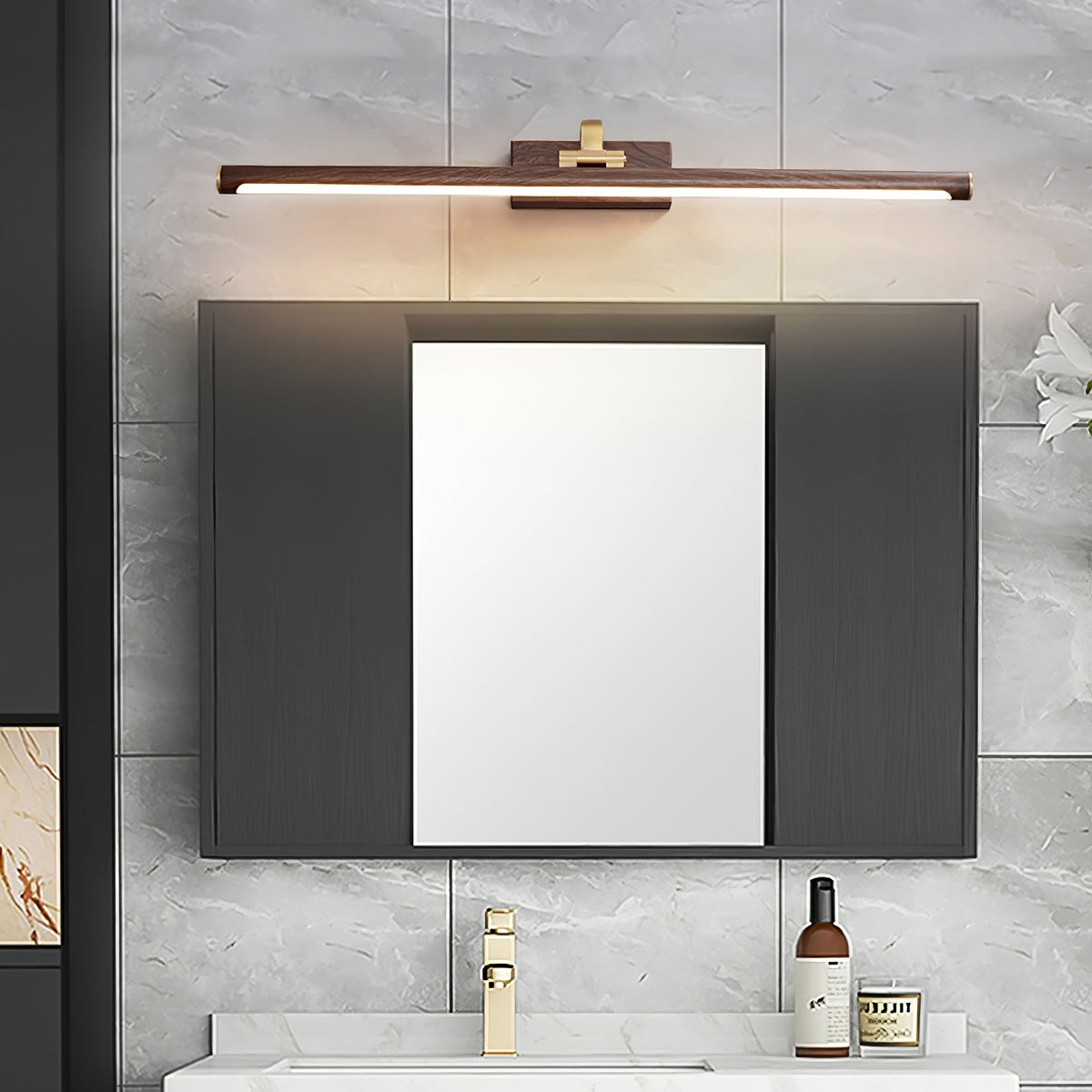 Walnut Color Linear LED Wall Light Wall lamp
