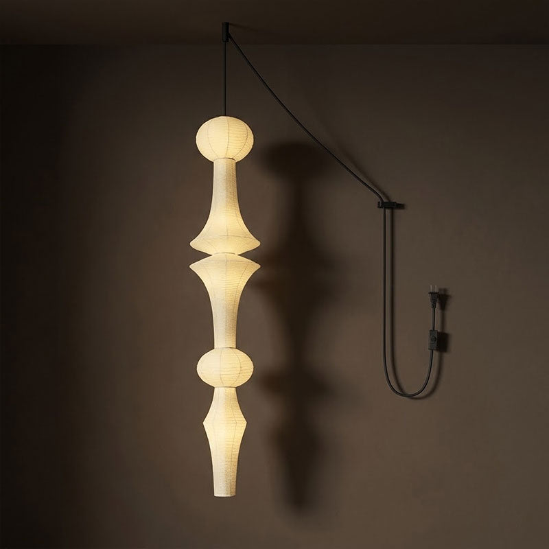 Washi Paper E Pendant Swag Lights