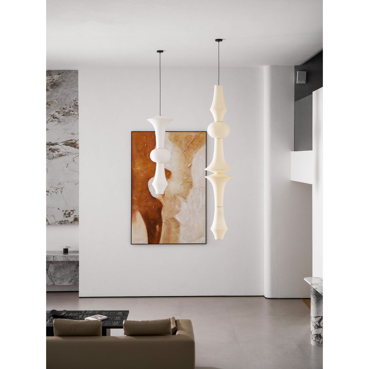 Washi Paper E Pendant Lamp