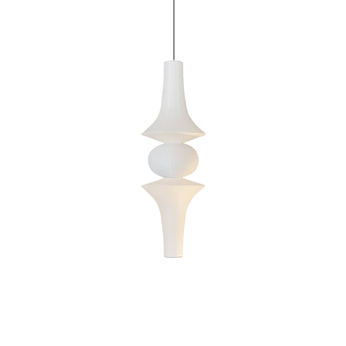 Washi Paper E Pendant Light ? 18.9″ x H 59.1″ / Dia 48cm x H 150cm (E27 Bulb: 3 pieces) / White Pendant light