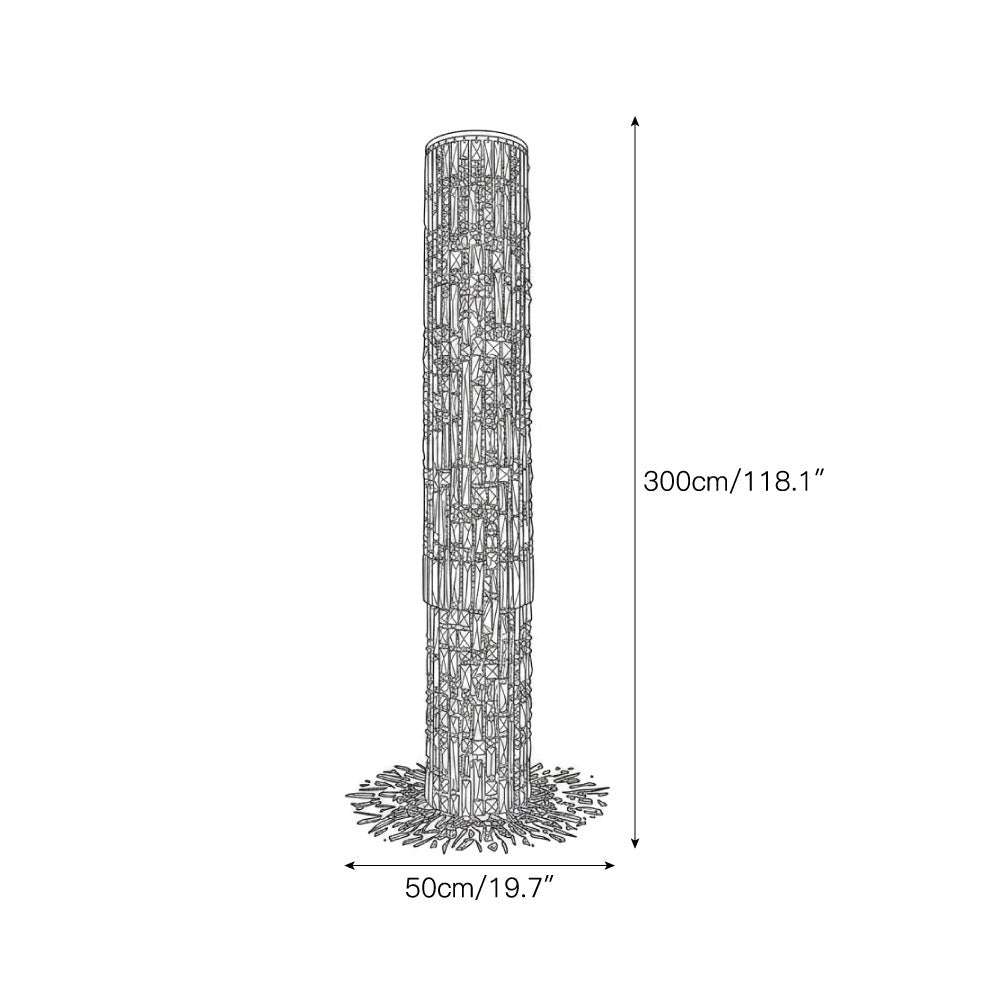 Waterfall Pillar Crystal Chandelier
