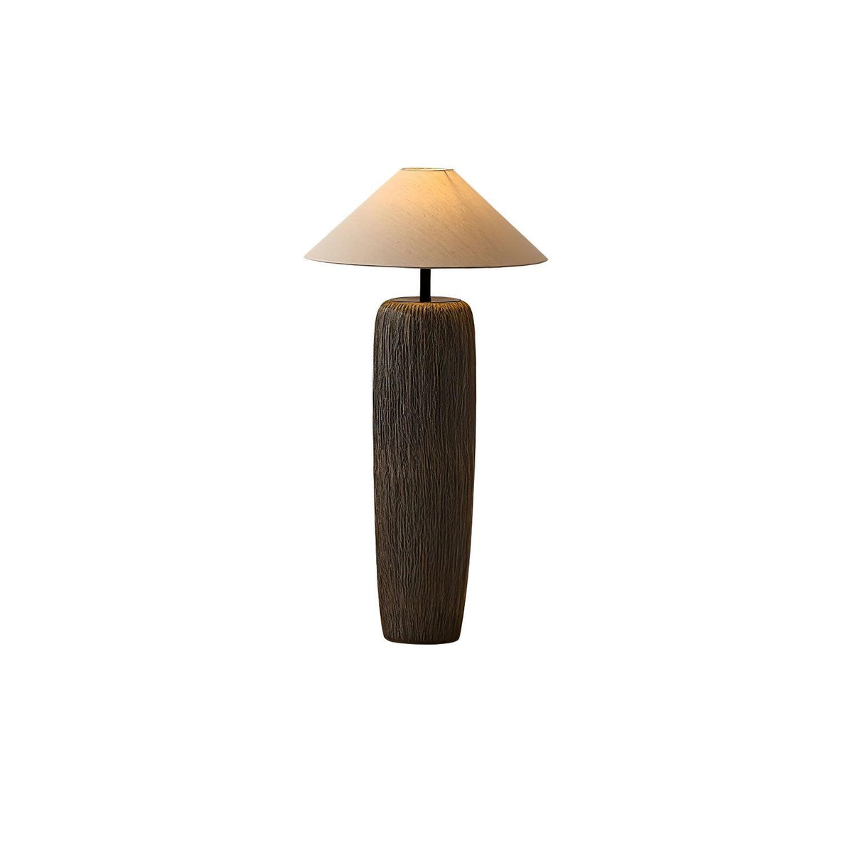 Weathered Wood Grain Floor Lamp ∅ 23.6″ x H 43.3″ / Dia 60cm x H 110cm / Black & White / US Plug Floor lamp
