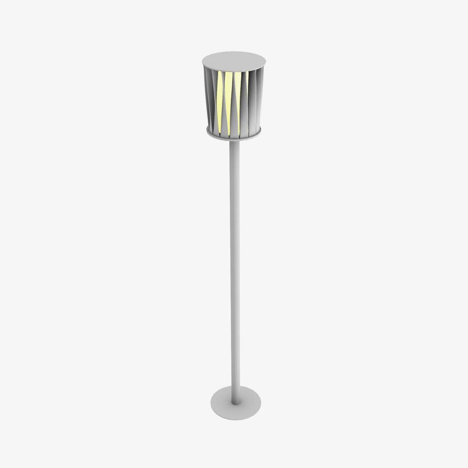 White Column Outdoor Light ∅ 7.9″ x H 59″ / Dia 20cm x H 150cm / White Floor lamp