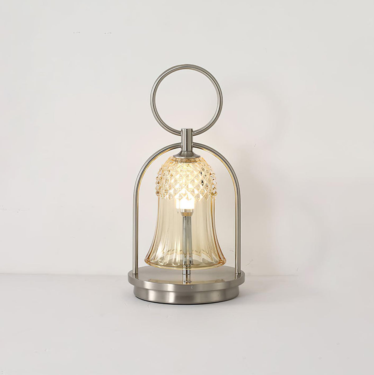 Wind Chime Portable Built-in Battery Table Lamp ∅ 6.2″ x H 12.5″/ Dia 16cm x H 32cm / Champagne / Touch Table lamp