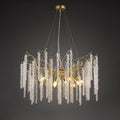 Wisteria Flower Crystal Chandelier ? 23.6″ x H 17.7″ / Dia 60cm x H 45cm / Gold & Clear crystal Chandelier