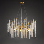 Wisteria Flower Crystal Chandelier ? 23.6″ x H 17.7″ / Dia 60cm x H 45cm / Gold & Clear crystal Chandelier