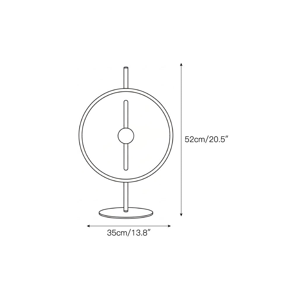 Wood Disc Table Lamp