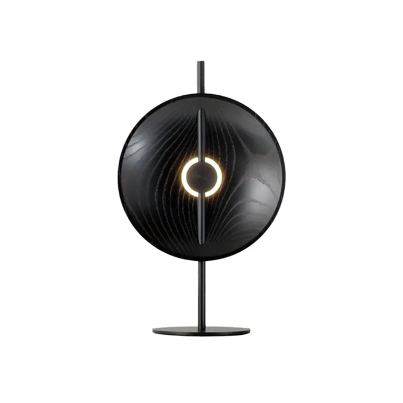 Wood Disc Table Lamp