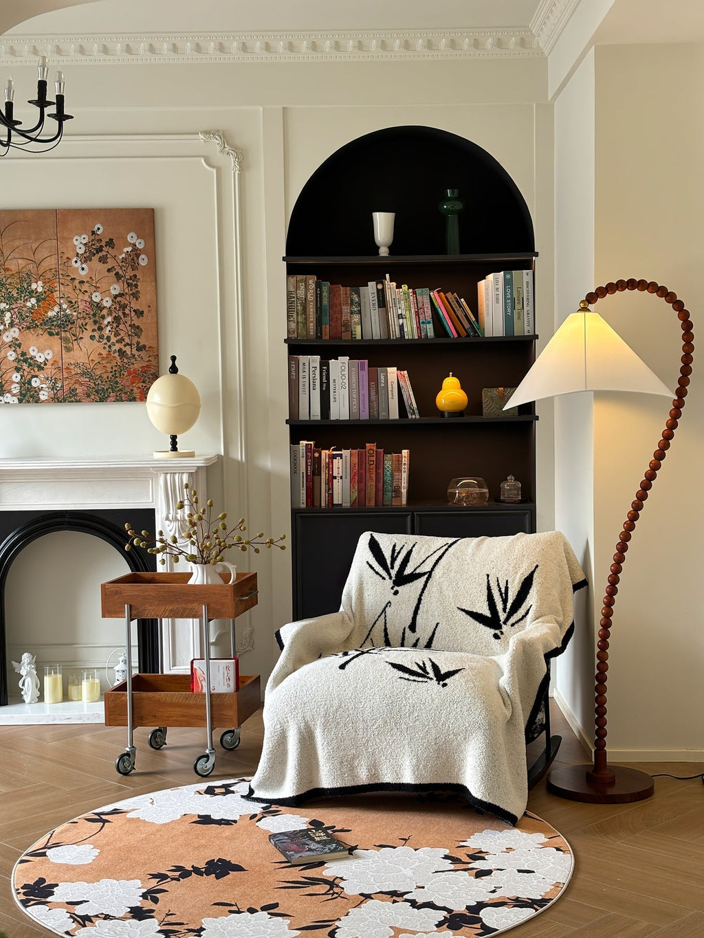 Wooden Bead Floor Lamp Floor lamp